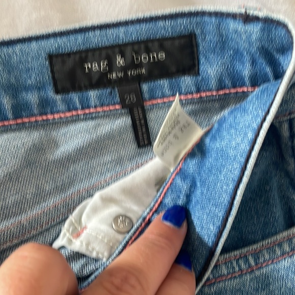Straight leg jean **length has been hemmed but excess fabric still attached** - Picture 4 of 6